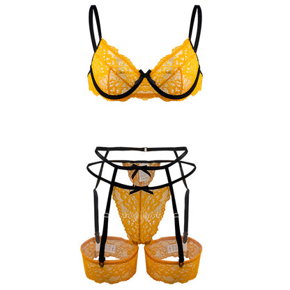 Gold Digger Four Piece Lace Lingerie Set