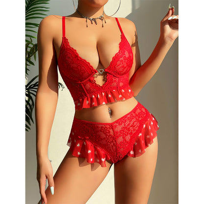 My Ruffled Valentine Lace Bra and Panty Set