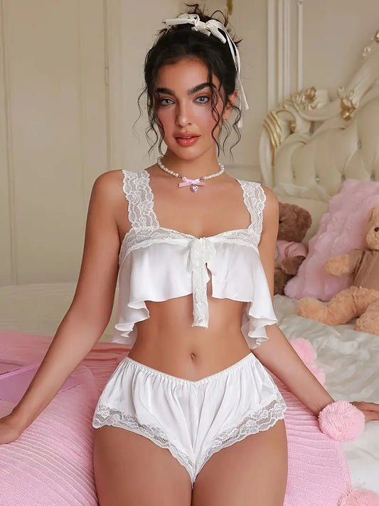 Ruffled Lace Perfection Lounge Set