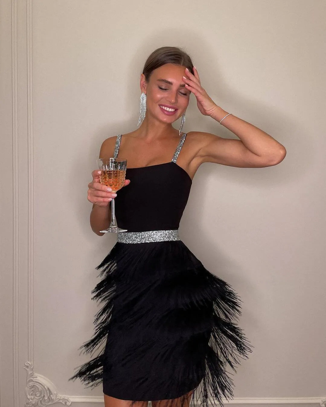 Sultry Socialite Sling Waist Tassel Dress - Elite Intimates Lingerie