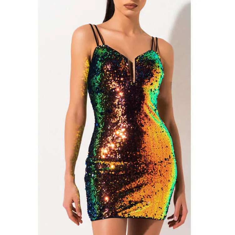 Bold  Sequined Bodycon Dress