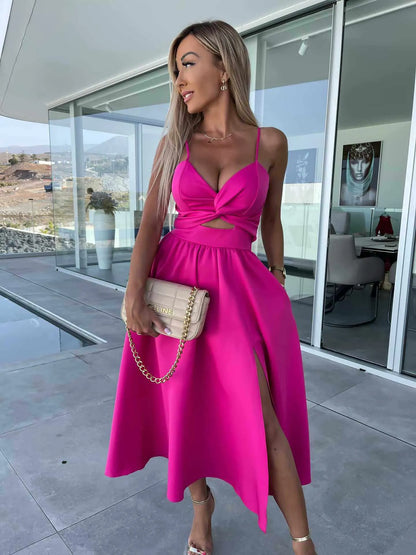 Summer Socialite Hollow Out Cami Gown Dress - Elite Intimates Lingerie