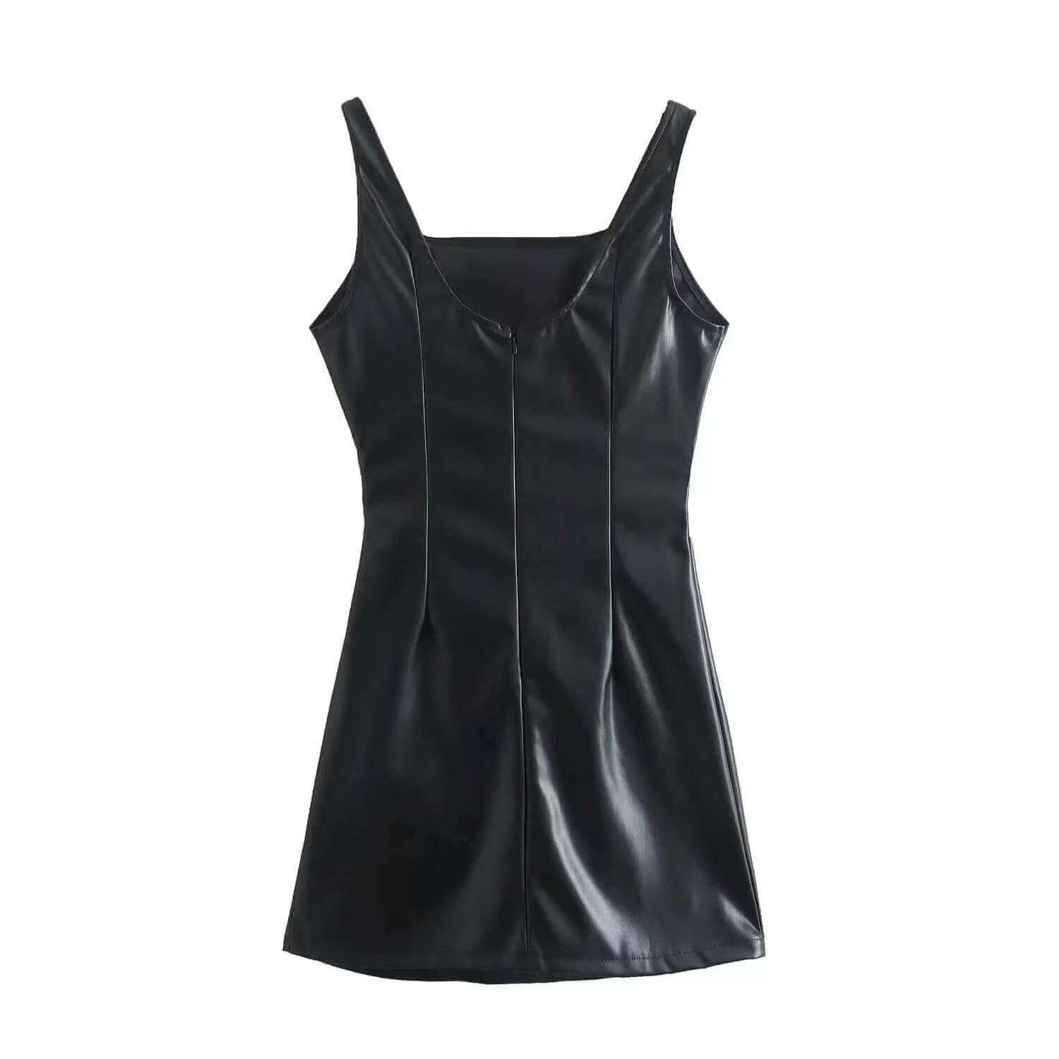  Faux Leather Bodycon Dress For Women