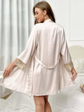 Light Cream Color Long Sleeve kimono and Nightdress 