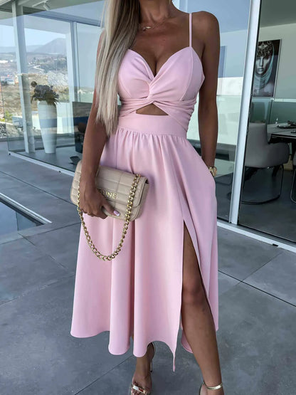 Summer Socialite Hollow Out Cami Gown Dress - Elite Intimates Lingerie