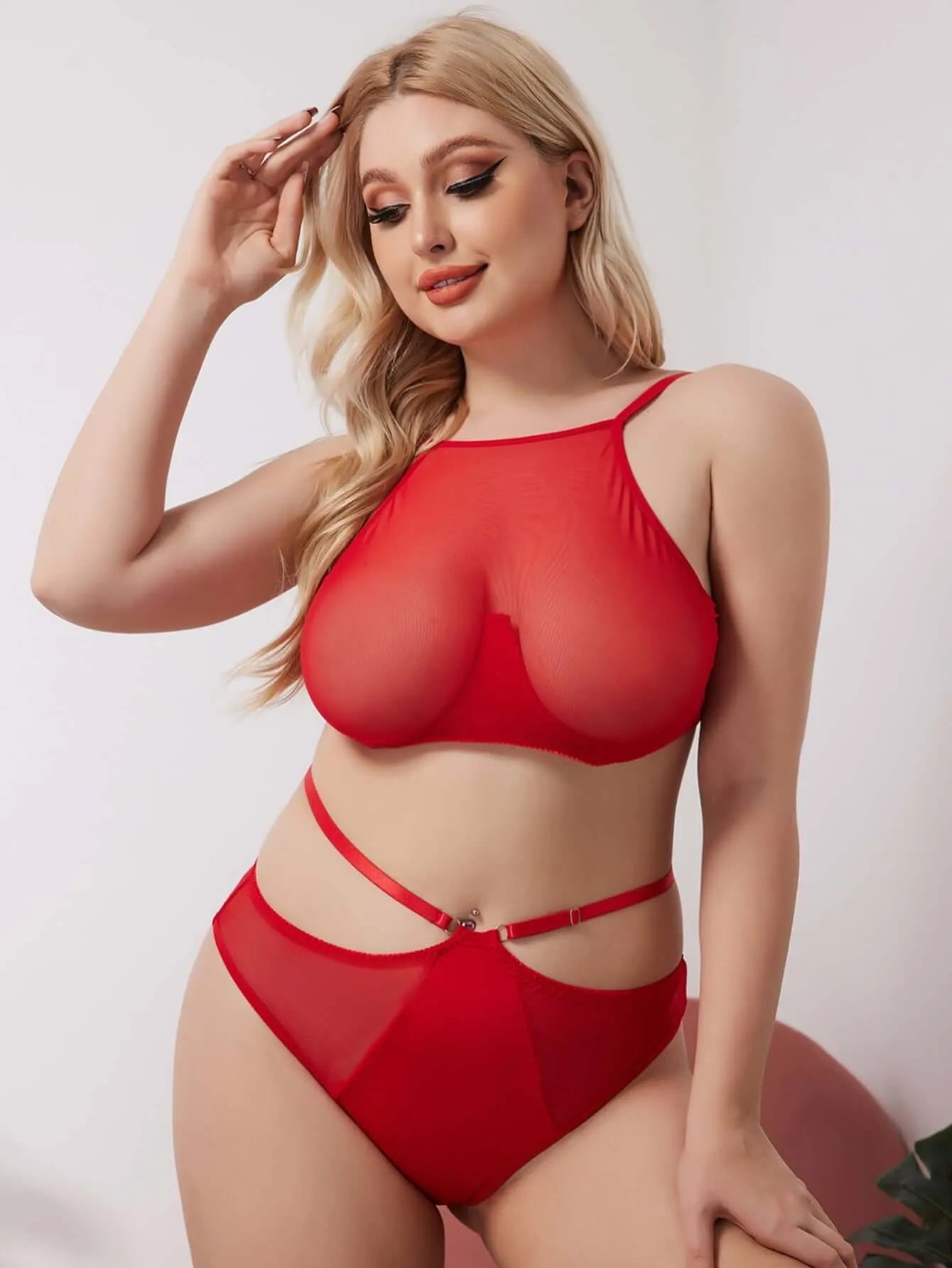 Sensual Sophistication: Unlined See-through Bra and Panty Duo