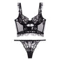 Black Lace Bra and Panty Set