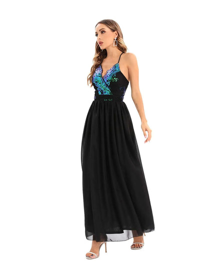 Party Wear Strap Maxi Dress