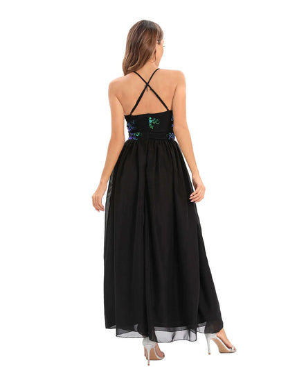 Backless Spaghetti Strap Maxi Dress