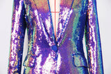 Party Wear Sequined Blazer For Women