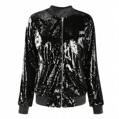 Sequin Bomber Jacket - Elite Intimates Lingerie