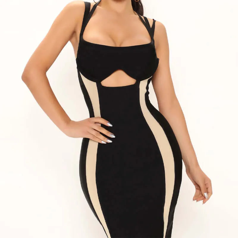 Slimming Mid Length Sling Dress For Women